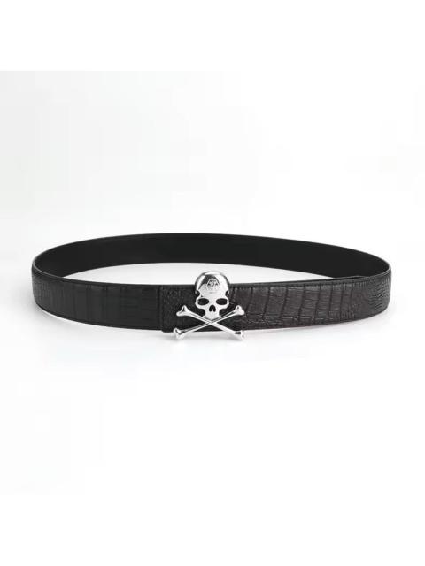 Skulls - skull buckle pu Leather belt
