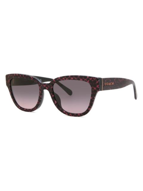 COACH Coach Grey Rose Gradient Butterfly Ladies Sunglasses HC8379U 578346 54