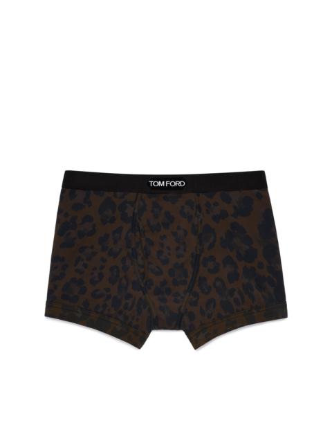 TOM FORD LEOPARD COTTON BOXER BRIEFS