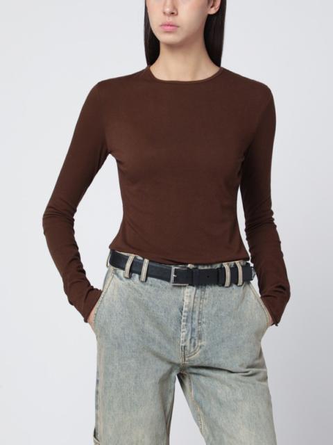 entire studios White crewneck cotton-blend top