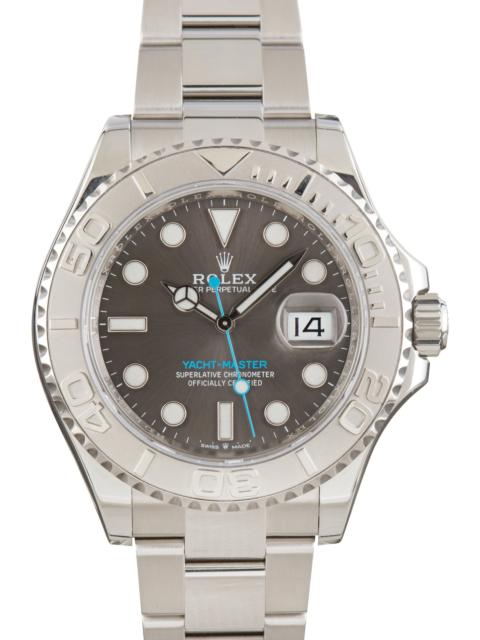 ROLEX Used Platinum Bezel Rolex Yacht-Master 40 Slate Dial Ref 126622