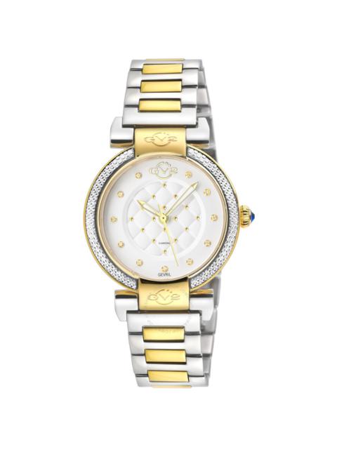 Gv2 By Gevril - GV2 by Gevril Berletta Quartz Diamond White Dial Ladies Watch 1545B