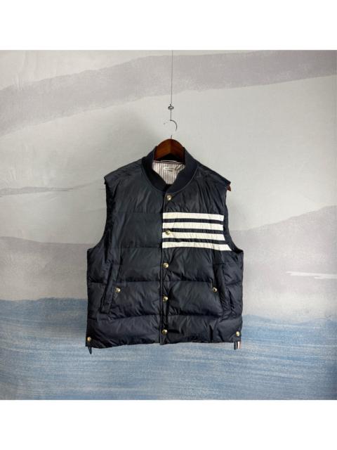 Thom Browne Thom Browne Dark Blue 4-Bar Down Vest