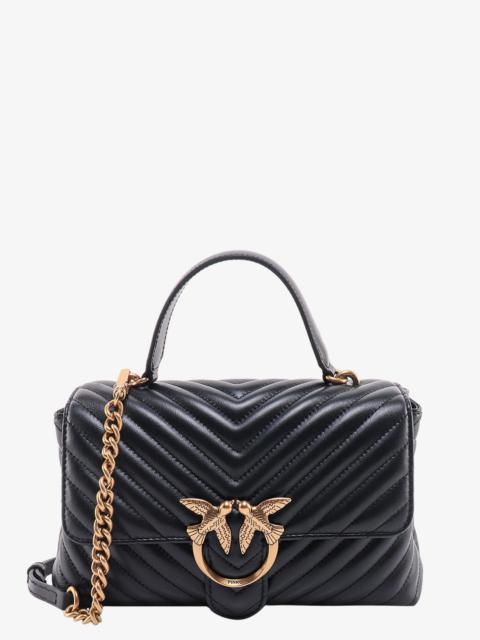 Pinko Love Lady Matelassã© Leather Handbag With Love Birds Buckle