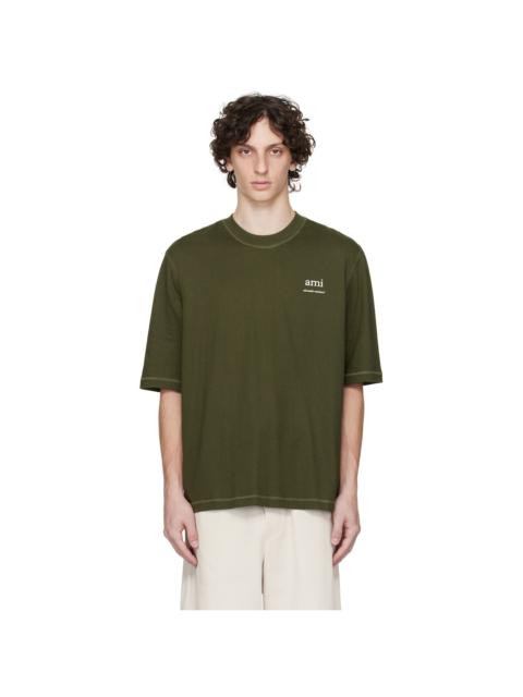 AMI Paris Green Cotton T-shirt