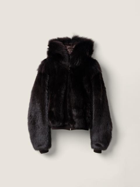 Miu Miu Shearling hoodie jacket