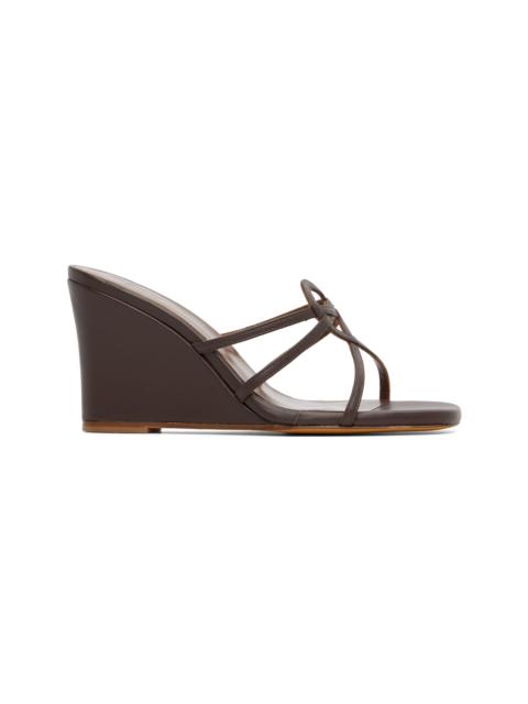 MARYAM NASSIR ZADEH Brown Opera Wedge Heeled Sandals