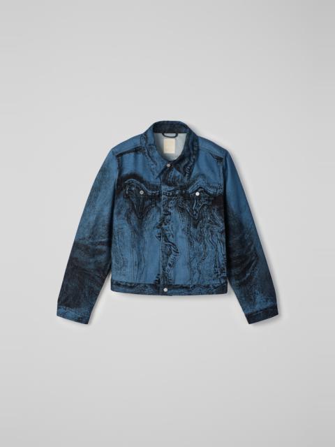 CAMPERLAB Dark Blue-Black Distorted Print Denim Jacket