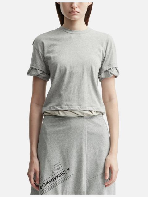 pushBUTTON TWISTED FITTED TOP