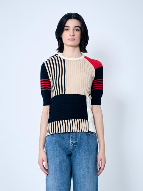Bottega Veneta Rib Patchwork Sweater