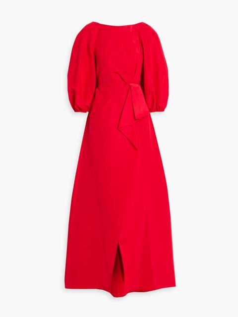 CAROLINA HERRERA Wrap-effect silk-faille gown