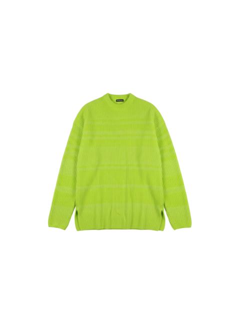 BALENCIAGA [Campaign] Balenciaga Over-dyed Stripy Knit Lime (XS) - Brand New w/ Tags
