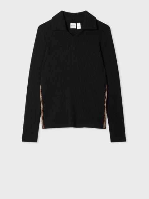 Paul Smith Women's Black Wool-Blend Collar Sweater
