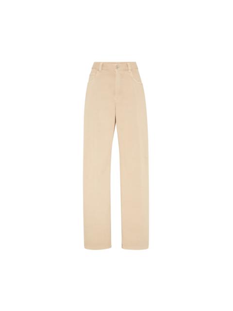 Brunello Cucinelli Brunello Cucinelli Five-pocket trousers in Biscuit at Nordstrom