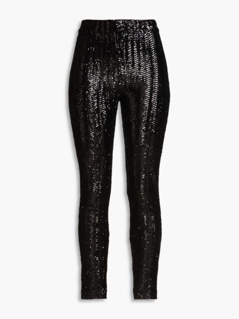 Isabel Marant Sequin-embellished tulle skinny pants