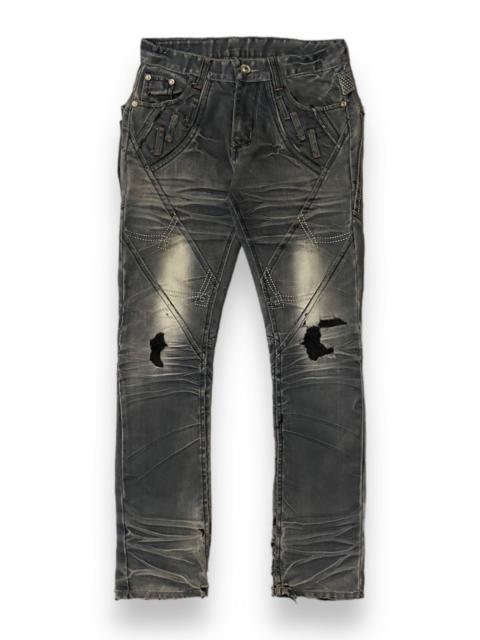 Other Designers If Six Was Nine - Pilibao Japan Made Biker Jean Multipocket Distressed Padded