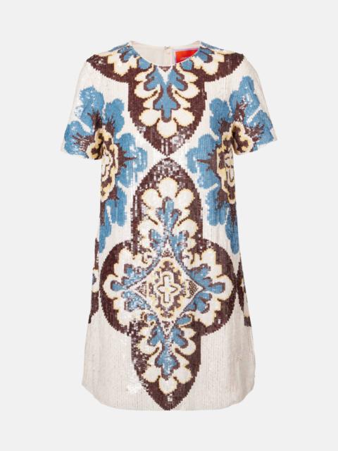 La DoubleJ Super Mini Swing sequined minidress