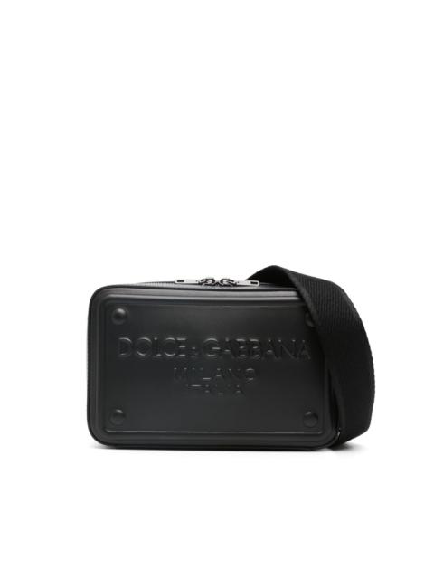 raised-logo shoulder bag