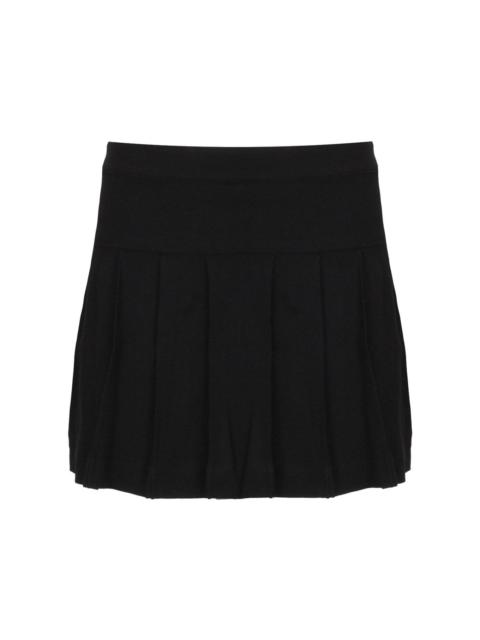 Palm Angels Monogram-embroidered Low-rise Mini Skirt