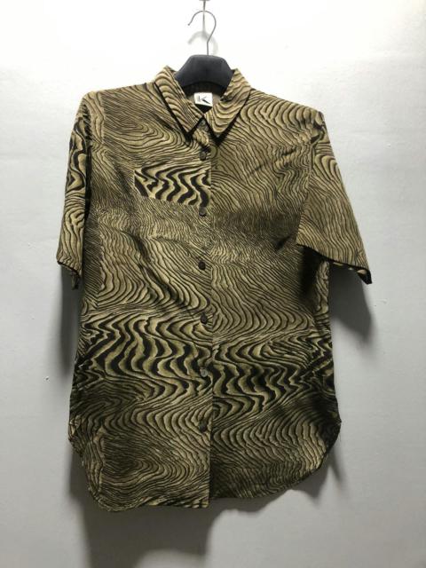 Other Designers Krizia Uomo - KRIZIA Shirt Rayon Leopard Full Print
