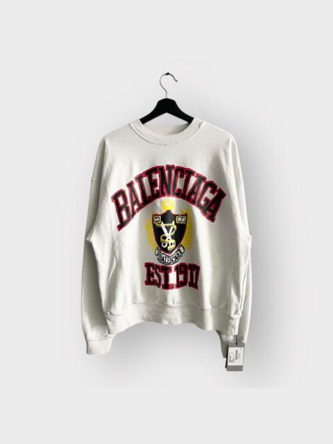STEAL! Balenciaga Oversized College Logo Sweatshirt