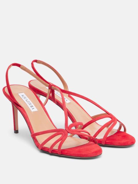 AQUAZZURA Talk To Me 75 suede sandals