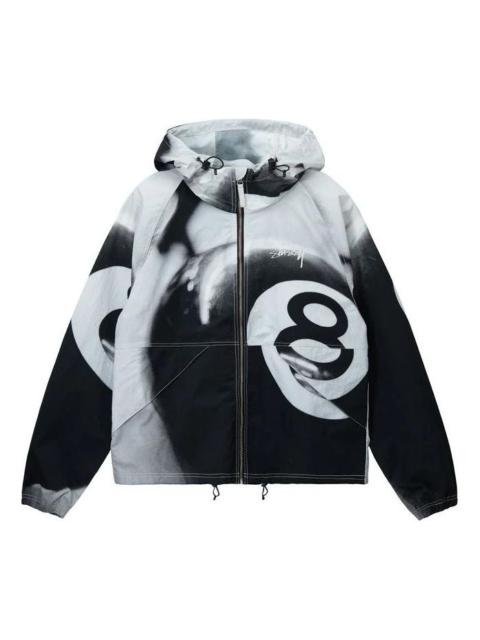 Stussy 8 Ball Beach Shell Jacket 'Grayscale' 115702