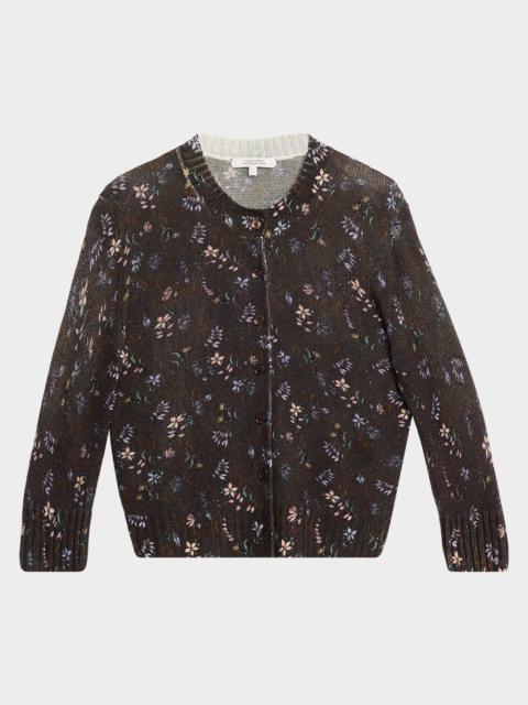 DOROTHEE SCHUMACHER Blossom Statement Printed Wool-Cashmere Cardigan