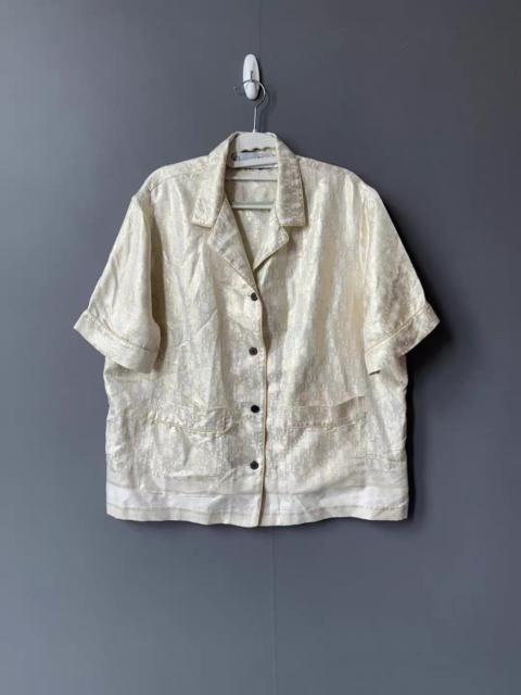 Dior Dior gold silk short sleeve shirt