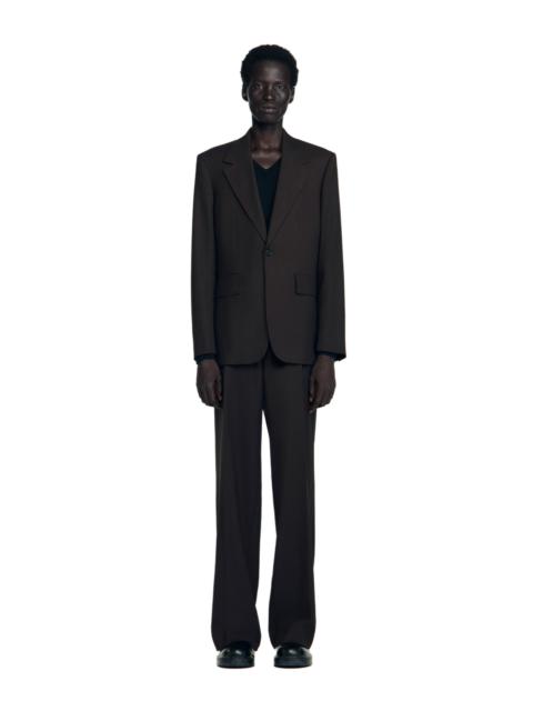 Sandro SANDRO Wool suit jacket in Chocolate at Nordstrom