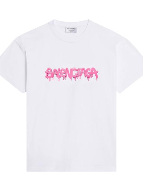 BALENCIAGA Balenciaga Slime T-Shirt Medium Fit 'White/Bubblegum'