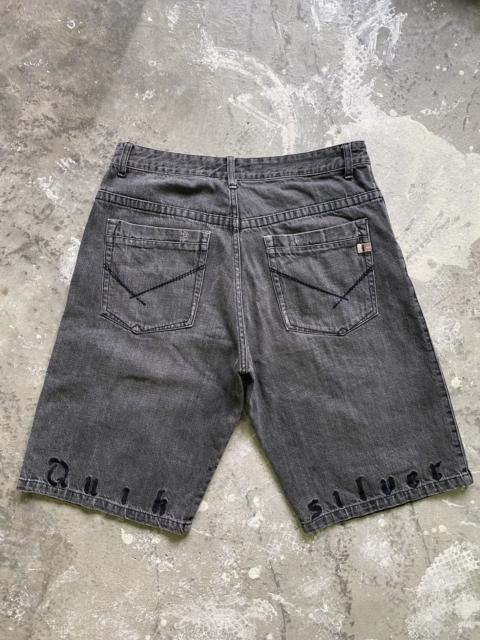 Other Designers Vintage Quiksilver Emberoidery Spellout Denim Short Pants