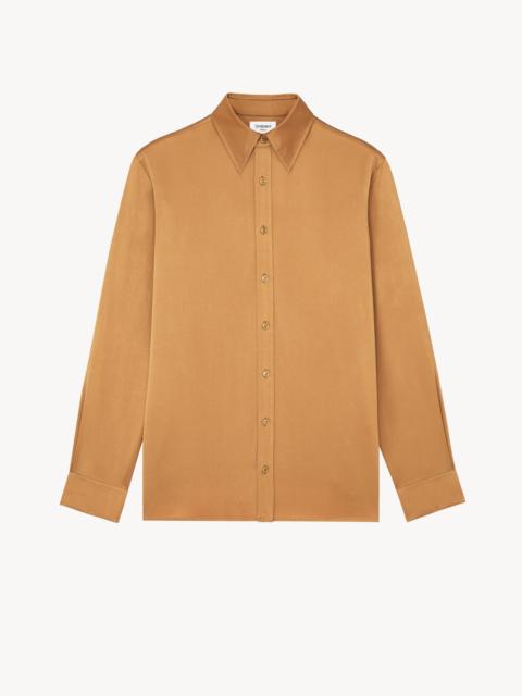 SAINT LAURENT SHIRT IN SILK SATIN-BACK CREPE