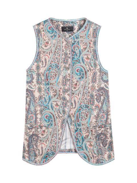 Etro Etro Patterned-jacquard Cotton-blend Gilet