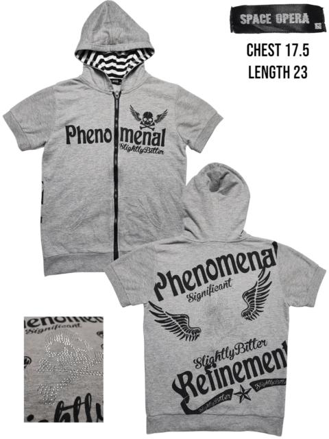 Other Designers 20471120 - Space Opera Punk Skull Hoodie Short Sleeve