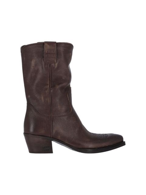 Miu Miu leather boot