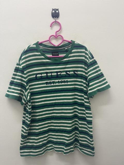 Other Designers Rare GUESS Striped Embroidered Spell Out