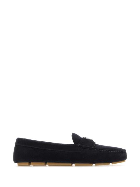 Prada Prada Men Dark Blue Suede Loafers
