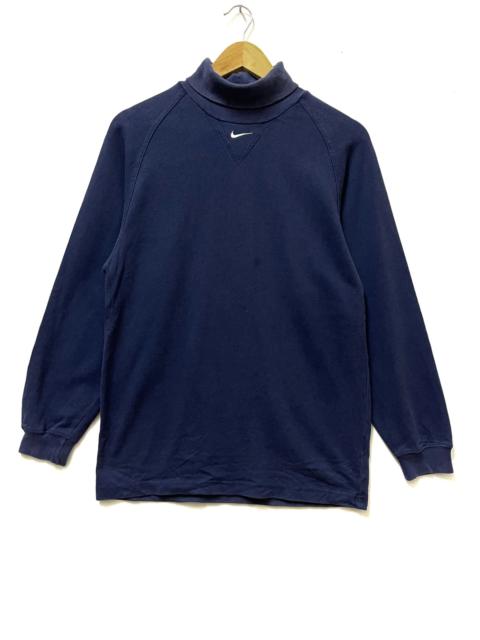 Nike Vintage Nike Centre Logo Turtle Neck Sweatshirt Navy