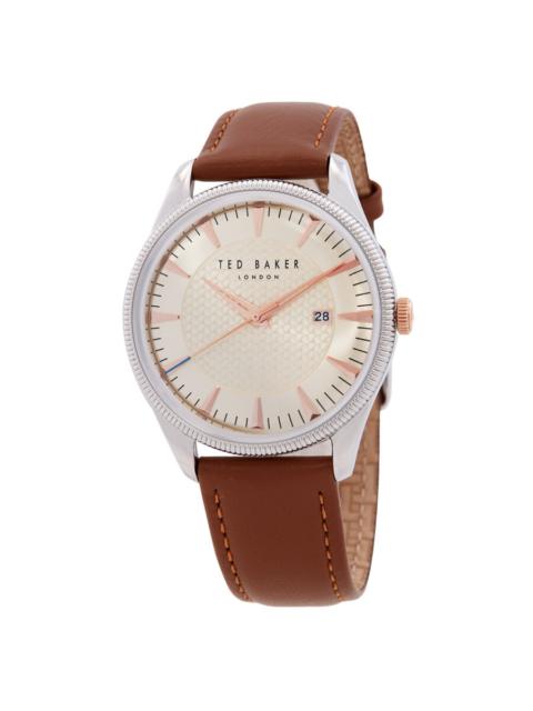 Other Designers Ted Baker Leytonn Quartz Beige Dial Men's Watch BKPLTS4029I
