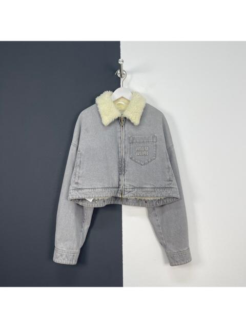 Miu Miu Miu Miu shearling denim jacket