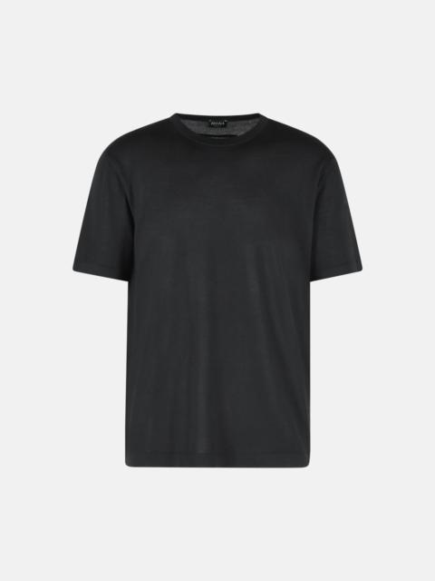 ZEGNA BLACK WOOL T-SHIRT