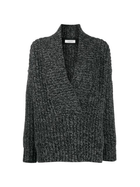 Valentino Valentino Garavani Oversized Melange-Knit Jumper