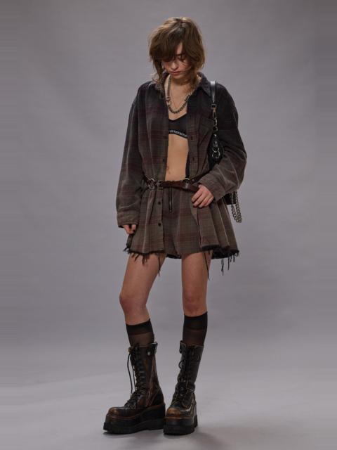 R13 OVERSIZED SHIRTDRESS ROMPER