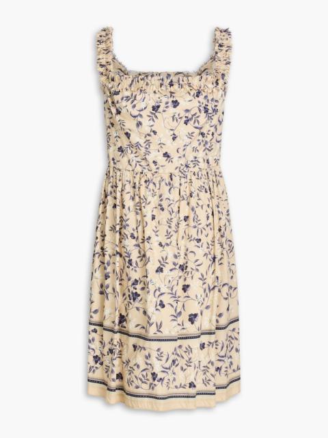 Agua by Agua Bendita Achiote Café floral-print cotton-poplin mini dress