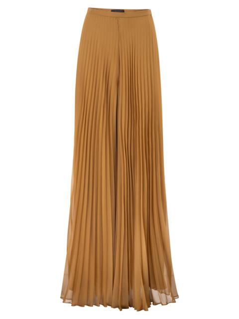 Max Mara Max Mara Women Mxegrembo - Pleated Wide-Leg Georgette Trousers