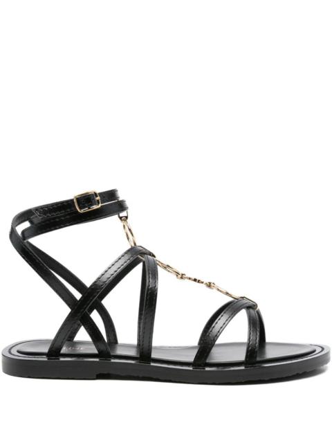 CELINE Celine Women Lympia Leather Sandals