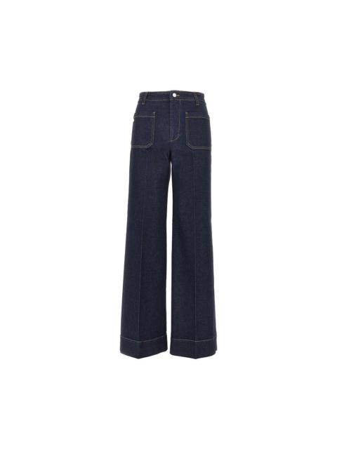 Victoria Beckham Victoria Beckham Alina Wide Leg Jeans Blue