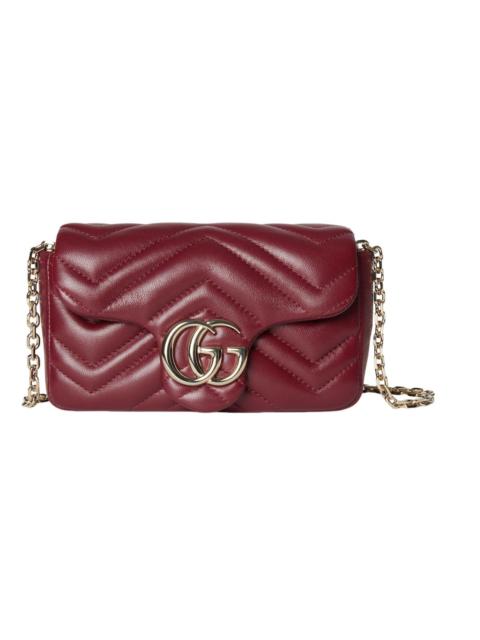 GUCCI GUCCI GG Marmont Mini $1550 Rosso Ancora Red Shoulder Bag Ne