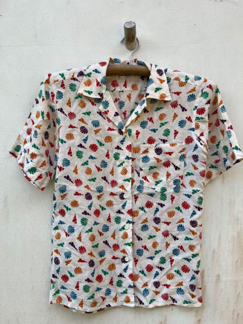 Other Designers Archival Clothing - Vintage Open Collar Saint Lauren Shell Motif